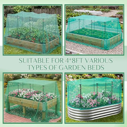 Metal Garden Netting Kit, 16.4 x 9.84 ft, Green