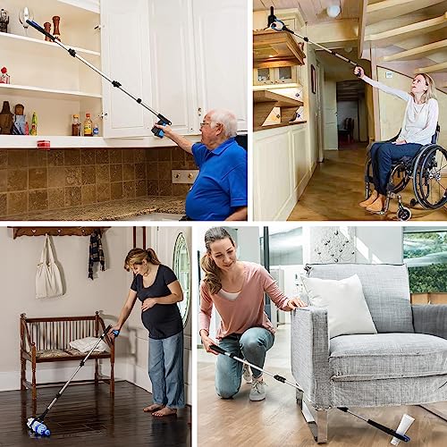 Housolution Reacher Grabber Tool, 43" Extra Long for Elderly, Blue
