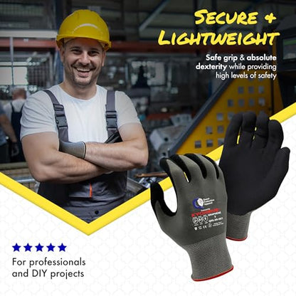 Quest Cut Resistant Work Gloves, ANSI A1, Small, Pack of 3 - size: Small