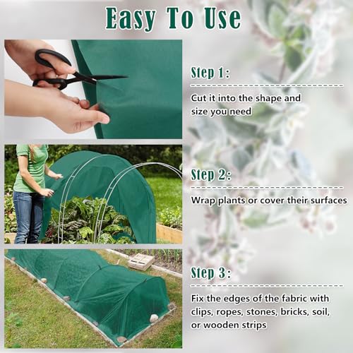 10X50 Ft Plant Covers Freeze Protection, 1.08oz/Yd² Frost Cloths Blanket - size: 1.08oz-10x50FT