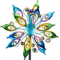 DREAMYSOUL Peacock Wind Spinner 65" Tall, Kinetic Metal Yard Sculpture