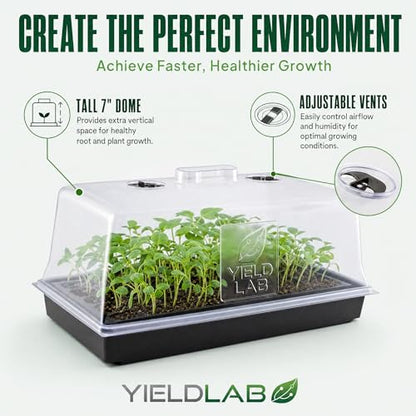 10x20 Humidity Dome with Plant Propagation Trays - 5 Pack Clone - size: 5 Trays + 5 Domes
