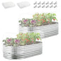 2 pcs Windproof Garden Netting for Raised Beds (4ft L x 2ft W x 1ft H) - 60 Mesh Bird Netting Garden Bed Cover with Drawstring & 40 Clips for Vegetables Flowers, Excluding Hoops or Frames