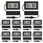 10Pcs Mini Digital Thermometer Hygrometer Gauge Indoor with Probe Sensor LCD Display Meter Temperature Humidity Fahrenheit or Celsius Meter for Incubator Plant Tank Garden -℉ - size: 10 PCS