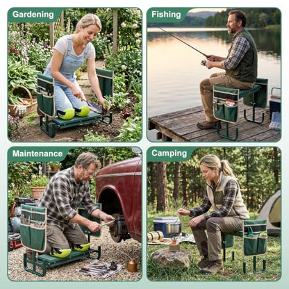 Garden Kneeler and Seat Soft Kneeling Pad Garden Bench Adjustable Height
