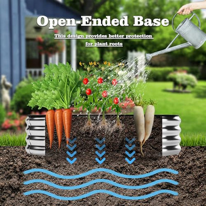 ZFHgarden Metal Planter Garden Flower Bed Raised Beds for Gardening Galvanized 4x2x1ft Galvanized Garden Bed - color: Green, size: 4x2x1FT（1pcs）