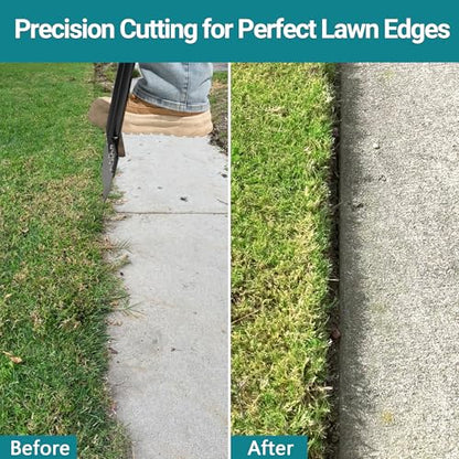 One-Piece 40in Manual Edger Lawn Tool with Spring Steel Blade - size: 40" One-piece