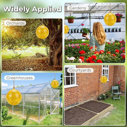 4 Pcs Large Fly Trap Balls Hanging Fly Catcher,Gnat Insect Bug - style: Gnat Insect Bug
