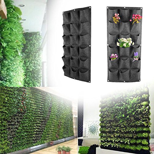 Ogrmar 18 Pockets Wall Planter Breathable Vertical Garden Planter Grow Bag - size: 18 Pockets