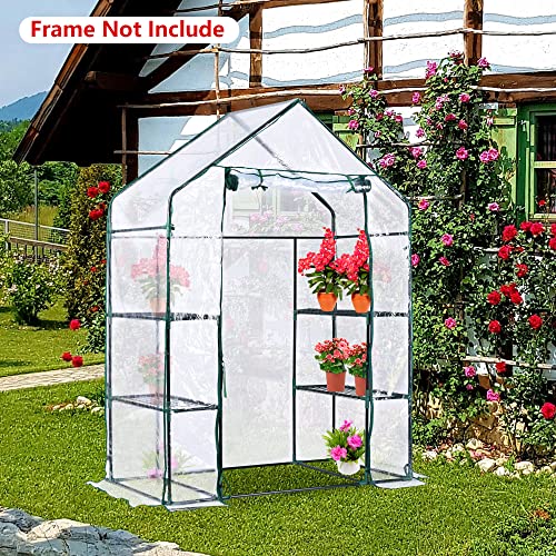 Walk in Greenhouse Replacement Cover for Plant-28"x56"x76" Clear PVC