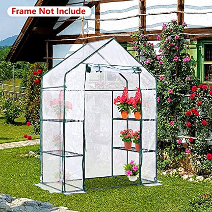Walk in Greenhouse Replacement Cover for Plant-28"x56"x76" Clear PVC