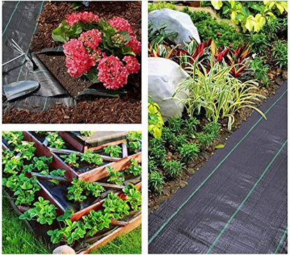 Weed Barrier Fabric Heavy Duty Landscape Fabric 6FTX100FT 3.2oz - size: 6X100 FT