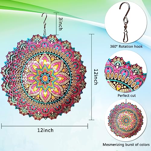 Wind Spinner Mandala Blossom 3D Kinetic Wind Spinners Outdoor - color: Mandala Blossom