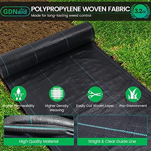 Weed Barrier Fabric 5ftx100ft Landscape Fabric, 3.2oz Weed Barrier Fabric Weed Fabric, Garden Landscaping Fabric - size: 3.2oz-5x100ft