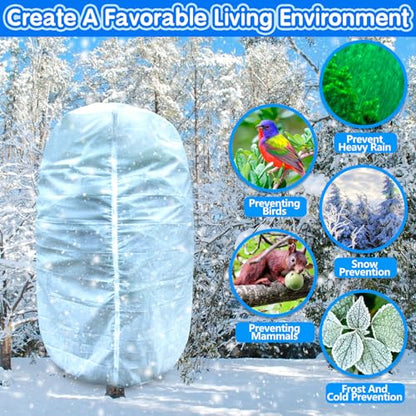 Tree Covers for Winter, Frost Cloths for Outdoor Plants, 7.9×5.9ft - size: 7.9x5.9 Ft 1Pcs