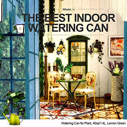 Small Indoor Plant Watering Can Long Spout 1.4L Green Lemon - color: Green Lemon