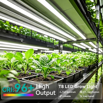 JESLED 3FT Grow Lights, 5000K Full Spectrum Sunlight White, V-Shaped Beam - size: 3FT-2P