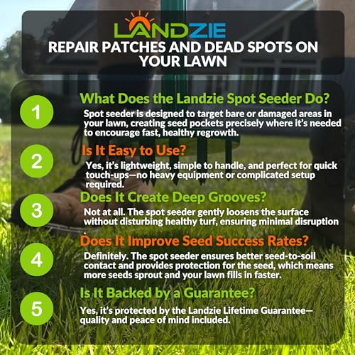 Landzie - Spot Seeder Lawn Tool, Slit Seeder & Aerator