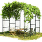 DoCred 88"H x 88"L Garden Arch Trellis, Garden Archway for Climbing Plants - size: 88''H x 88''L x 88''W