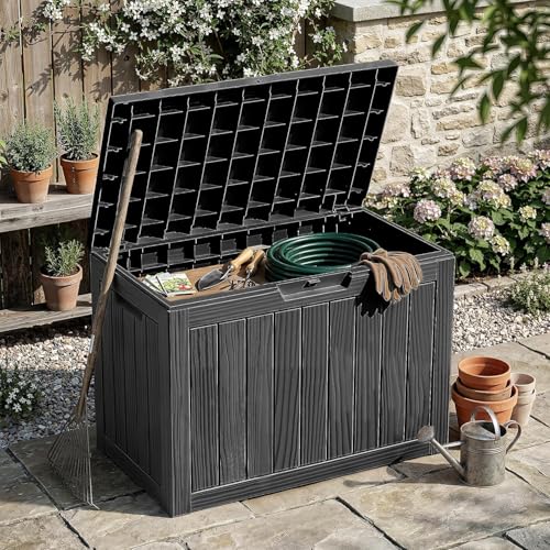 50 Gallon Outdoor Package Delivery Box, Black - color: Black, size: 50 Gallon