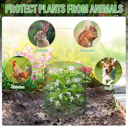 33Ft x 24In Plant Protectors from Animals, Plant Cages for Outdoor Plants - size: 33Ft x 24In
