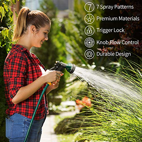AUTOMAN Garden Hose Nozzle, Metal Water Spray Nozzle - color: Black
