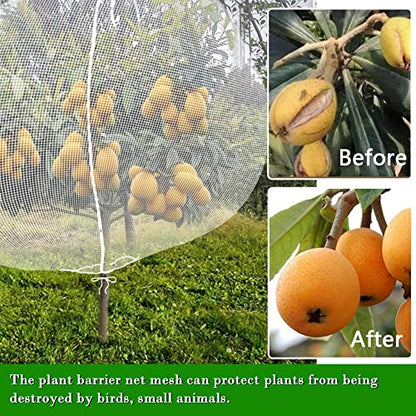 FONUNO Fruit Tree Netting with Zipper Birds Netting for Fruit Trees, White - color: White, size: 10 x 13 feet - 2 Pack