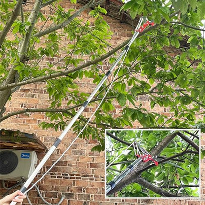 13ft Pole Saws for Tree Trimming, Lightweight Stainless Steel Tree Trimmers Long Handle Pruner, Tree Pruner Extendable, Manual Pole Cutter for Yard Garden Patios Trees Branches Cutting