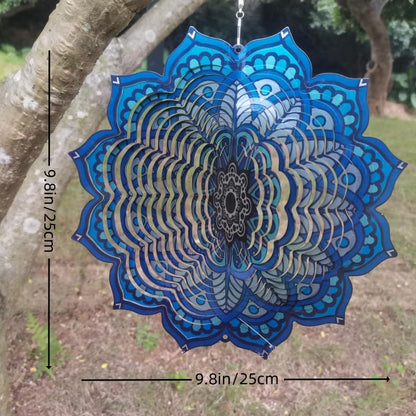 Wind Spinner Outdoor Mandala, Hanging Wind Spinners Garden 10"