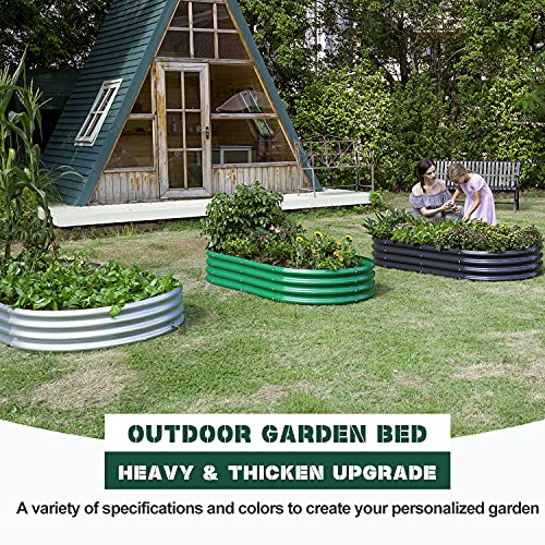 Land Guard Green Raised Bed, 6×3 ft Elevated Planter Box, Raised Beds for Gardening Vegetables（Green）… - color: 3-green, size: 6×3×1ft(1pcs）