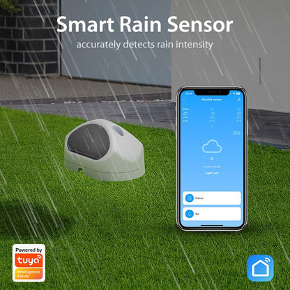 Digital Rain Gauge Outdoor, WiFi Wireless Rain Gauge Real-Time Battery Level Alert High Precision Electronic Remote Rainfall Rain Duration Detection for Yard