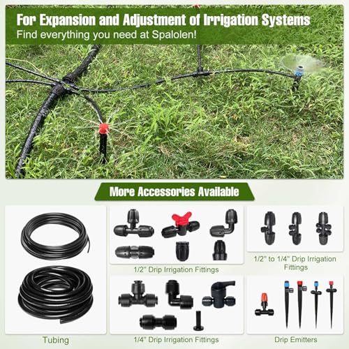 20PCS Push-to-Fit Drip Irrigation Emitters for 1/4 inch Irrigation Tubing, Two-Way Connection Adjustable Vortex Drip Emitters with Stake, Irrigation Dripper Sprinklers for Drip Irrigation System - size: 20PCS Two-Way Drip Irrigation Vortex Emitters