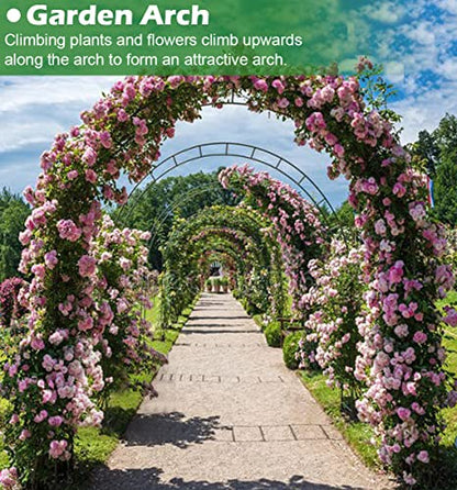 Queension Extra Large Garden Arch 7.2Ft Wide 9.2Ft High, Black - color: Black, size: 9.2FT
