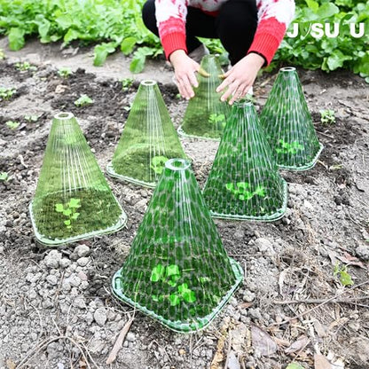 Garden Cloches for Plants,20 Pack Plant Covers - color: Dark green 20