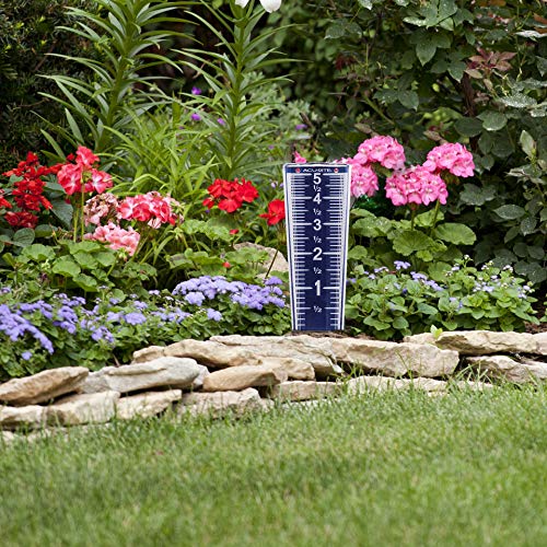 AcuRite (00850A3) Easy-to-Read, Magnifying Rain Gauge, Blue, 5" Capacity - color: Magnifying