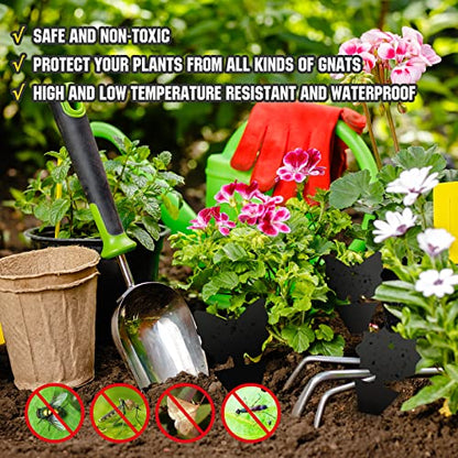 USKICH Sticky Trap Fruit Fly and Gnat Trap Sticky Bug Traps Fungus Traps for Indoor/Outdoor Insect Catcher for White Flies,Mosquitoes,Fungus Gnats,Lying Insects (24 Pcs Black) - size: 24 Pieces Black