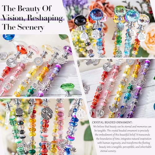 513Pcs DIY Beaded Garden Stakes, Fairy Wand Kit with 18 Threaded Rod - color: colorful