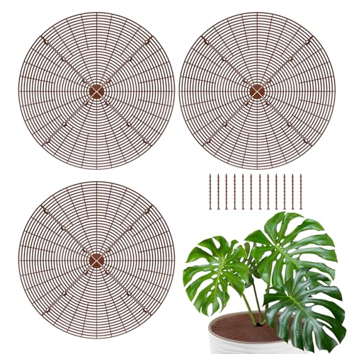 ANPHSIN 3 Plant Pot Grid Cover Protectors from Animals, 20.8" Dia - size: 20.8"