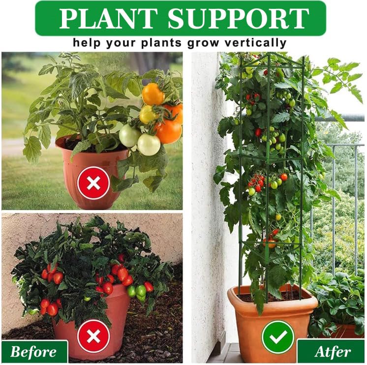 Moirsunt 4Pack Tomato Cage for Garden, 50.2Inch Plant Support Garden Stakes - size: 4Pack 50.2 Inch