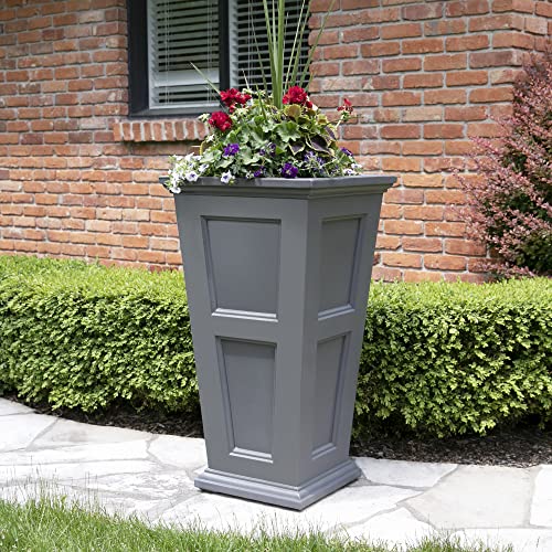 Mayne Fairfield 40in Tall Planter - Graphite Grey - 28in x 28in x 28in - Polyethylene - Soil Capacity: 40 Gallons (8801-GRG) - color: Graphite Grey, size: 40in