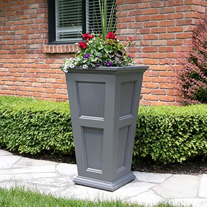 Mayne Fairfield 40in Tall Planter - Graphite Grey - 28in x 28in x 28in - Polyethylene - Soil Capacity: 40 Gallons (8801-GRG) - color: Graphite Grey, size: 40in