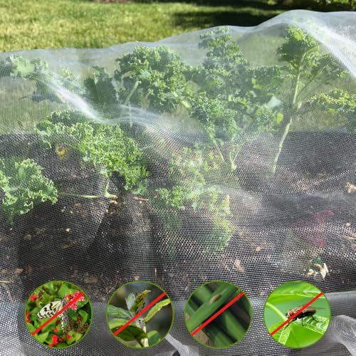 6.5X50 FT Garden Netting Pest Barrier, Ultra Fine Mesh - size: 6.5x50 FT