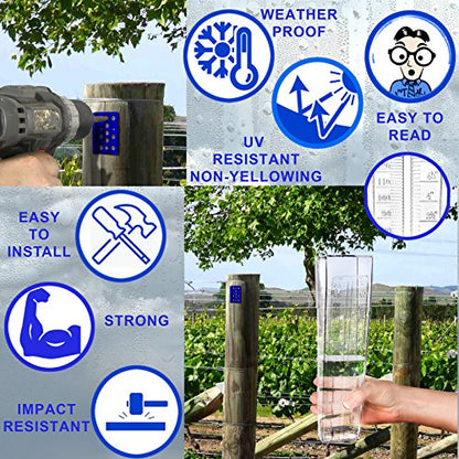 Professional Outdoor Rain Gauge 6 Inch Capacity