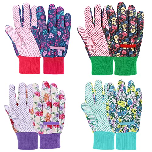 Garden Gloves for Women, Floral Gardening Gloves Ladies Soft Breathable Yard Work Glove Light Working Gloves - color: Large/4 Colors