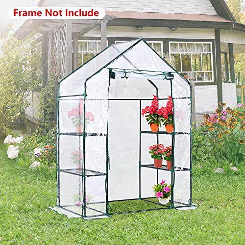 Walk in Greenhouse Replacement Cover for Plant-28"x56"x76" Clear PVC