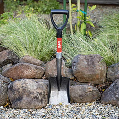 Bond Manufacturing LH047AM Mini D-Handle Square Head Shovel (12-Pack), Red/Black - size: 12-PACK, style: SQUARE HEAD