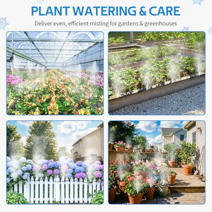 homenote Misting Cooling System, 26FT(8M) Pre-Assembled Mister Kit - size: 26FT / 8M