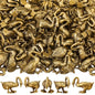 Civaner 50 Pcs Mini Brass Goose, Small Goose, Mini Metal Animals Statue - style: Goose