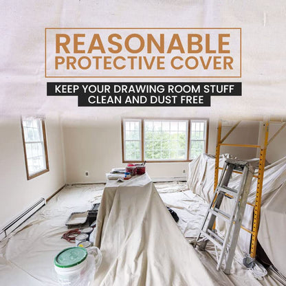Canvas Painters Drop Cloth (Size 4 x 5 Feet - Pack of 1) - Pure Cotton Paint Drop Cloth for Painting, Curtains, Furniture & Floor Protection - All Purpose Thick Canvas tarp with Double Stitched Edges - size: 4' x 5' Pack of 1