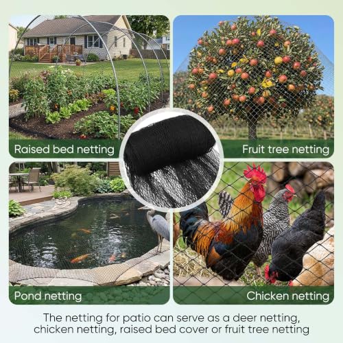Bird Netting for Garden Protection, 7.5 X 100 FT, Heavy Duty Garden Netting - size: 7.5X100 FT